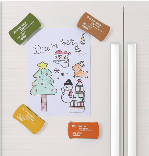 Mr. Pen- White Board Erasers, 8 Pack, Earthy Colors, Magnetic Dry Erase Eraser for Whiteboard Use