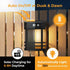 4 Pack 3 IP65 btfarm Solar Fence Lights, Motion Sensor Lights Outdoor, Lighting Modes Dusk to Dawn Solar Deck Lights