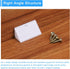 12 90 20x42x20mm uxcell Pcs Degree Plastic Corner Braces, Shelf Right Angle Brackets with Screws for Cabinets