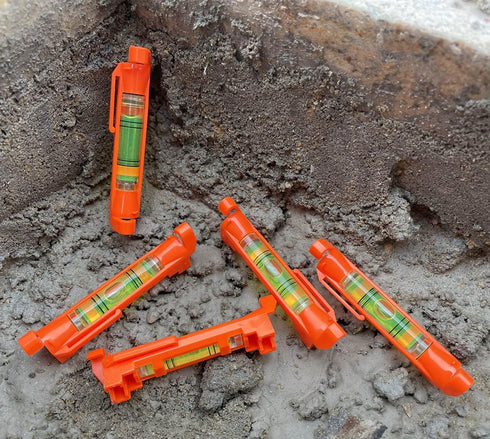 5Pcs Hanging Line Level String levels Tools Used for Layout Brick Working, Site lining, Flooring Decking, Ground, Shed Base, Backyard, Fence, Pier Drainage Slopes Etc. (Red, Set B) by LAIESYA