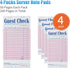 4 Pack 50 Sheets/Pack, 200 ZPARIK Pink Guest Checks Books for Servers Server Note Pads, Waiter Checkbook, Waitress