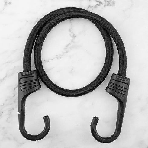 ZHOUBIN 24 Inch Heavy Duty Black Bungee Cords with Hooks, 4 Pcs
