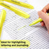 Thenshop 200 Pcs Yellow Highlighters Bulk, Pocket Style Gel Highlighter for Bible, No Bleed Thin Highlighters for Adults