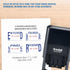 Trodat Printy 4750 Self Inking Date Stamp, Blue and Red Ink, 1" x 1-5/8"
