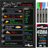 Magnetic Dry Erase Menu Board for Fridge, Includes 4 Liquid Chalk Markers, Weekly Meal Planner Blackboard