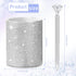 Pen Holder with 6 Pcs Bling Diamond Pens, Pencil Cups for Desk Glitter Bling Desk Organizer Makeup Brush Holder for Women Girls Classroom Offices Home (Silver)