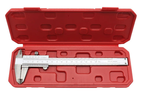 Vernier Caliper Precision Measuring Tool, Durable Stainless Steel, 0-6 Inches/0-150mm
