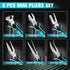 Set, 6PCS Set, DURATECH Mini Pliers Jewelry Pliers CRV Construction, Includes Needle Nose, Diagonal, Long Nose, Bent