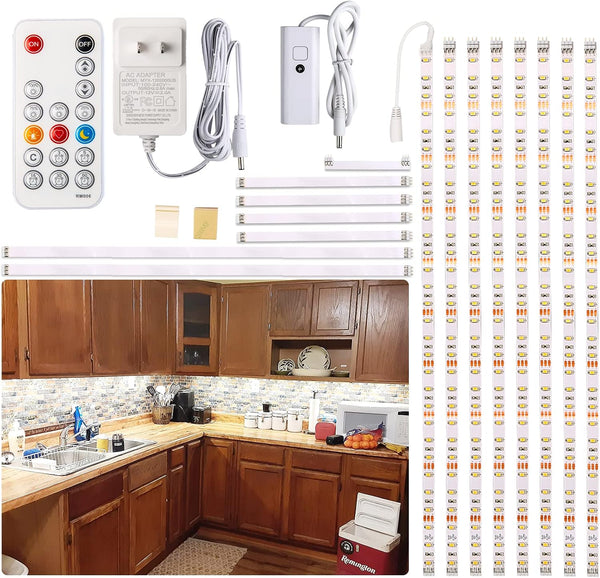 WOBANE Under Cabinet Lights, Kitchen LED Lighting Kit, 8 PCS 20inch LED