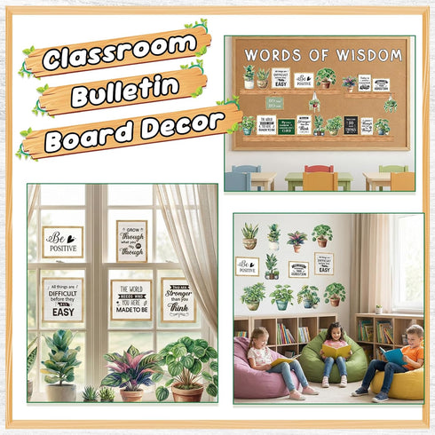 Set, 45 Bookshelf Bulletin Board Pcs Classroom Bulletin Board Decorations Inspirational Cutouts Reading Library Back