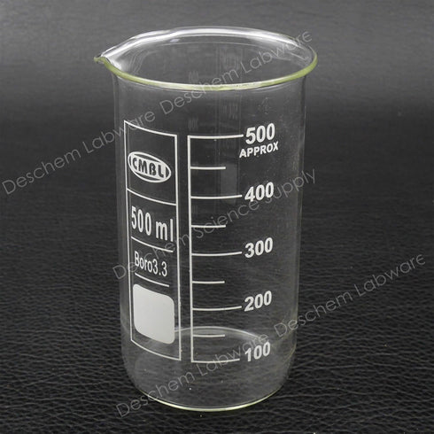 500mL Tall Form Glass Beaker - Essential Laboratory Glassware