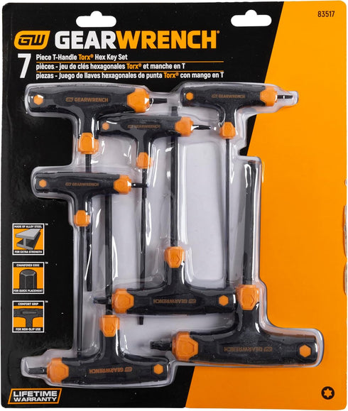 GEARWRENCH 7 Piece T-Handle Torx Key Set - Model 83517