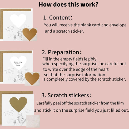 CJ&M Personalised Family Pregnancy Announcement Scratch Card - First Time Parents - New Baby - Surprise Pregnancy