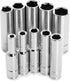 Performance Tool W36400 1/4-Inch Drive 6-point MET Deep Wall Socket Set, 10-Piece by Performance Tool
