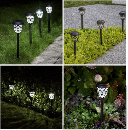 10-Pack Solar-Powered Outdoor Garden Pathway Lights