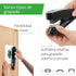 Novus B4fc re+new Flat Clinch Stapler, 50 Sheet Capacity, Made of 80% Recycled Plastic, Black Special Edition