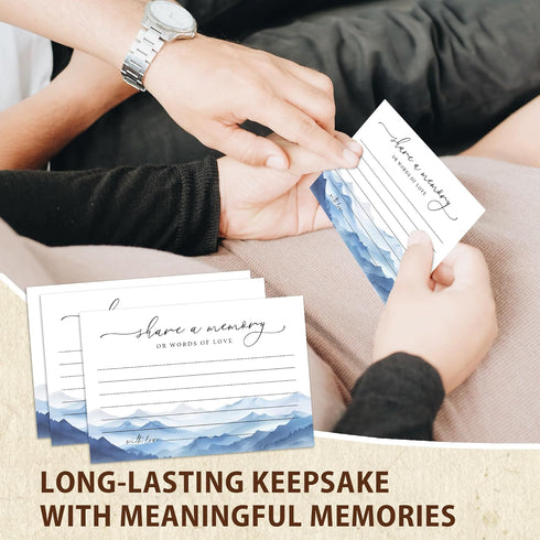 Set 50 -A05 Share A Memory Cards for Celebration Of Life - of Memorial Cards for Weddings, Anniversaries, Memorials