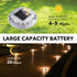 4 Pack, 2 AGPTEK Solar Driveway Lights Outdoor Color Modes LED Deck Dock Marine Waterproof Driveway Marker Lights