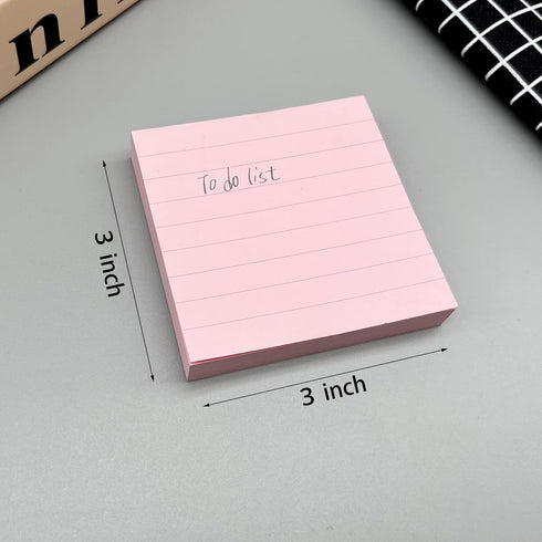 Lined Pop Up Sticky Note, 3x3 inch, 6 Pack, Accordion Style Self-Sticky Notes with Lines, 100 Sheet/Pad