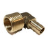 3/8" Hose ID to 1/2" Male NPT 90 Degree Elbow Brass Fitting for Fuel/AIR/Water/Oil/Gas/WOG (Qty 01)