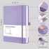 RETTACY Bullet Dotted Journal 2 Pack - A5 Dotted Grid Journal Notebook with 160 Numbered Pages per Pack, 120 GSM Acid-Free Paper, Leather Hardcover, Inner Pocket, 5.7'' × 8.3'' (Black & Purple)