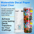 Koala Waterslide Decal Paper, 20 Sheets 8.5x11 Inch Clear Water Slide Transfer Paper for DIY Tumbler & Mug
