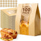 Tripho 100 Pcs Bread Bags for Homemade Bread with Clear Window &
