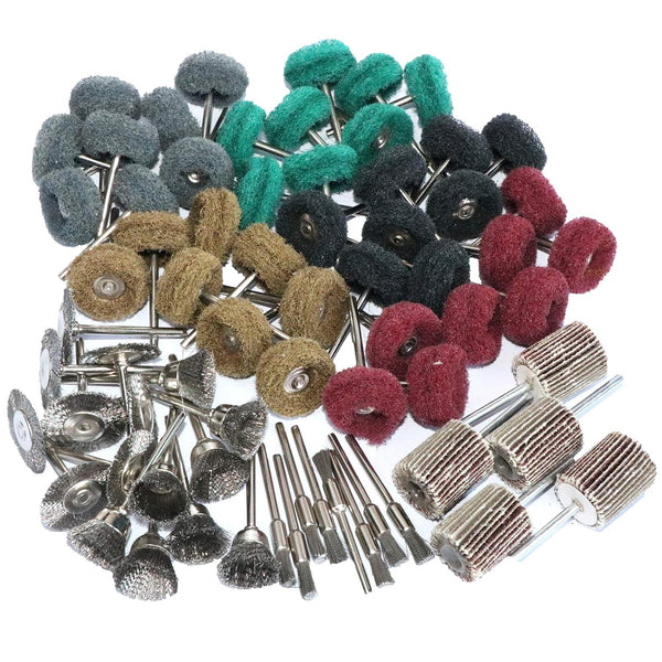 Yutnqin 69Pcs Abrasive Wheel Buffing Polishing Wheel Wire Brushes Set for Rotary Tool