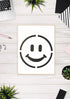 Smile Smiley Face Emoji Stencil, Reusable & Sturdy, 8.5" x 11" for Spreading Happiness in Crafts