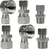 Universal Valve Plumbing Fittings Adapters: 1/2 to 3/8 Adapter, 3/8 to 1/2 Water Line Adapter, 3/8 Female to 1/2 Male