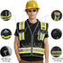 2 AYKRM Heavy Woven cotton High Vis Reflective work construction safety vest for men Class with ipad Cargo Pockets