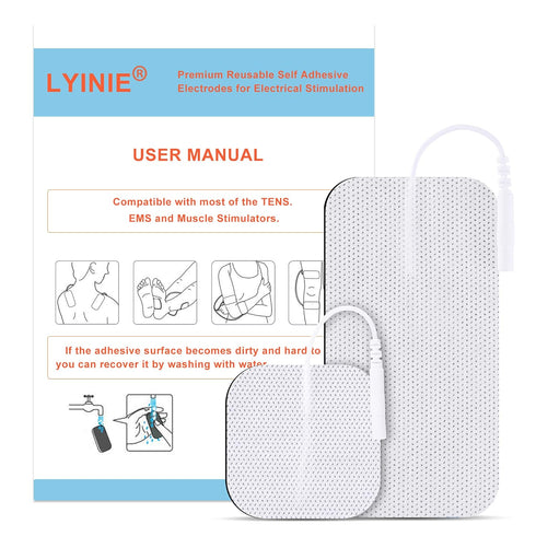 TENS Unit Pads 32Pcs, 3rd Gen Reusable Latex-Free Replacement Pads, Electrode Pads for Muscle Stimulator Electrotherapy