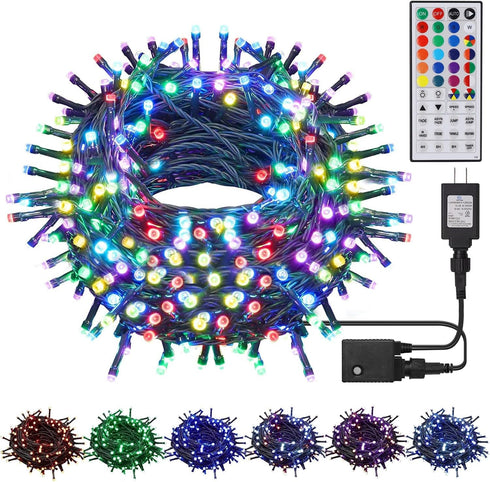 66ft 200 8 HOME LIGHTING Christmas Decorative Mini Lights, LED RGB Changing Functional Green Wire Fairy Halloween