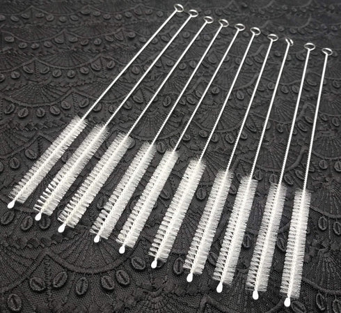 Straw Cleaner Brush for Stanley Cup, 10in Length x 2/5in Diameter, Tube Cleaner with Nylon Bristles, 10 Pack