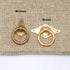 esmen Locks(Bronze,3cm,U-pin-Type) Chinese Antique Style Pure Copper Handles Brass Antique Bronze Round Ring Drawer