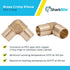 SharkBite 1-1/4 Inch Crimp 90 Degree Elbow, Brass Plumbing Fitting for PEX Pipe, PE-RT