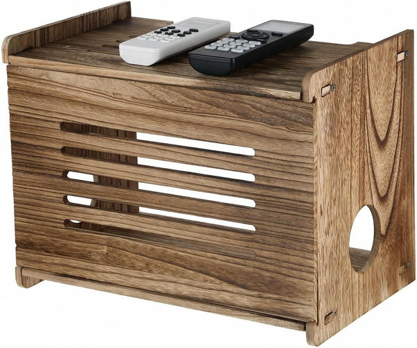 HANLANXUE Wood Router Shelf Projector Shelf Projector Stand Router Storage Box Modem Cable