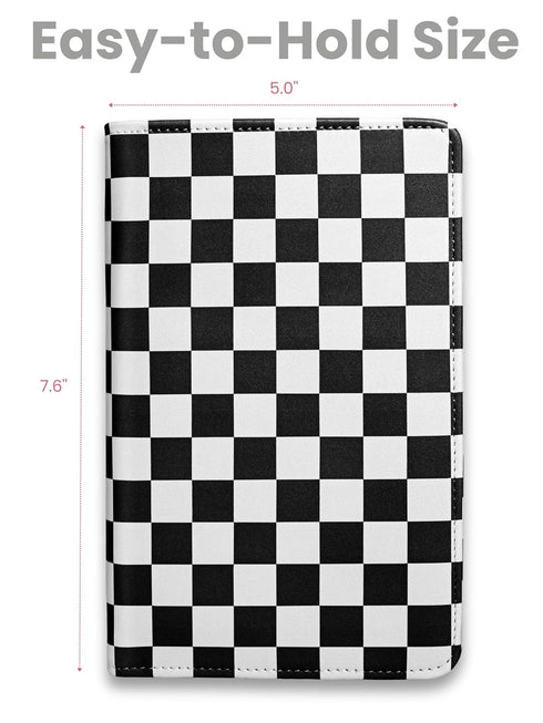 Waitress Server Book Retro Checkerboard Server Wallet Organizer, Simple Guest Check Holder for Restaurant Waitstaff