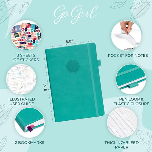 GoGirl Budget Planner – Monthly Financial Planner Organizer Budget Book. Expense Tracker Notebook Journal to Control Money, A5 (Turquoise) by GoGirl