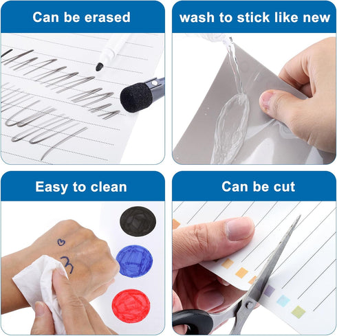 Yoption 3pcs Dry Erase to Do List: 5''x7'', 8pcs Dry Erase Sticky Notes 4''x4'', Set of 14 for Reusable Planning