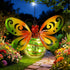 MAXTHOT 2 Pack Butterfly Garden Decor with Bouncy Springs Pendant Lights Birthday Gifts for Women Mom,Hanging Solar