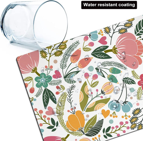 Small Cute Mouse Pad, Mini Mouse Pads for Wireless Mouse and Laptop, Travel Mousepads with Designs - Abstract Floral,