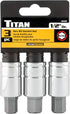 Titan 16162 3-Piece 1/2-Inch Drive SAE Large Hex Bit Socket Set