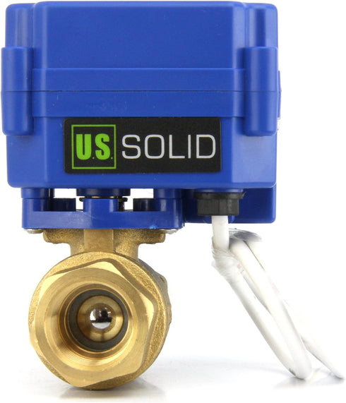 Motorized Ball Valve, 3/4" Brass Electrical Ball Valve, Full Port, 9-24V AC/DC Setup by U.S. Solid