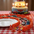 60/100 Pack 1 Inch Setups Orange Mini Traffic Cones and Miniature Fence Barricade Signs(Requires Assembly).Perfect as