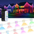 50 EcoNour FT RGB LED Permanent Outdoor Lights | Smart Waterproof LED Eaves Lights with App & Remote Control | Music