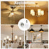 ATREFUU 2 Pack E12 E26 E12 E26 Bulb 2pcs to Adapters, Candelabra Base to Medium Base Light Socket Adapter for Ceiling