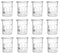 EISCO 12PK Beakers, 20ml Low Form with Spout, Dual Scale, White Graduations, Borosilicate 3.3 Glass