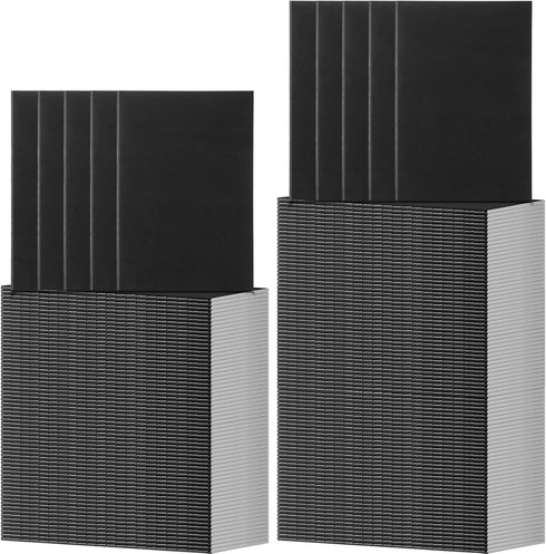 Handepo 100 Pack Kraft Notebooks, 60 Pages Ruled Lined Soft Cover Journals for Students, Office Supplies (Black, A5)