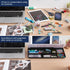 TSJ OFFICE Whiteboard Weekly Dry-Erase Board, Desktop Calendar Desk Organizer with Accessories for Office, Home, School
